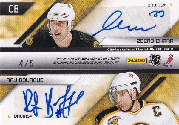AUTO jersey karta CHÁRA/BOURQUE 10-11 Certified Shirt off my Back /5